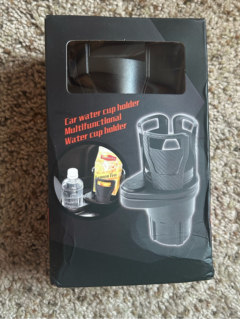 Multifunctional Car Water Cup Holder in Black